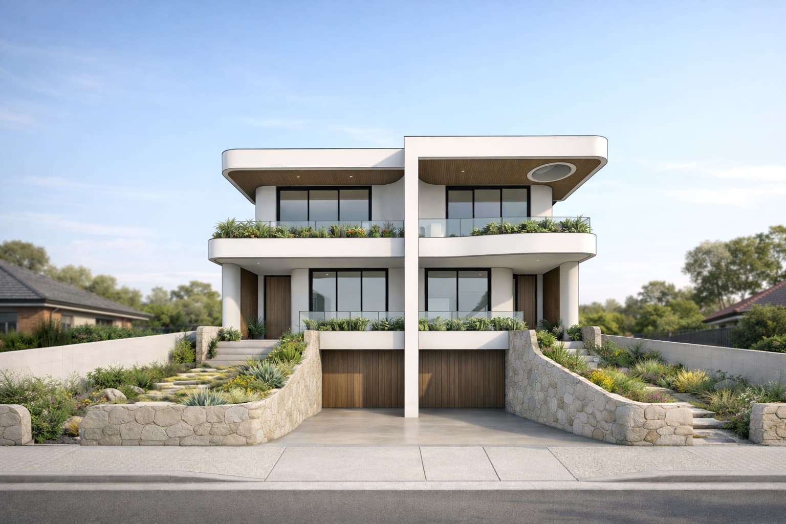Architect-designed duplex, Ridgewell Street Roselands (Canterbury-Bankstown)